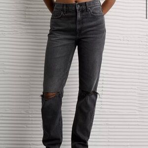 American Eagle Outfitters High Rise Charcoal Jeans